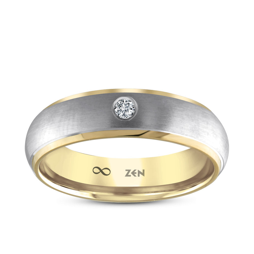 0.03 ct. Moderner Ehering für Damen