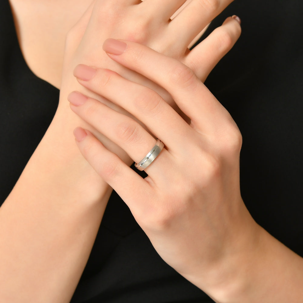 0.03 ct. Moderner Ehering für  Damen