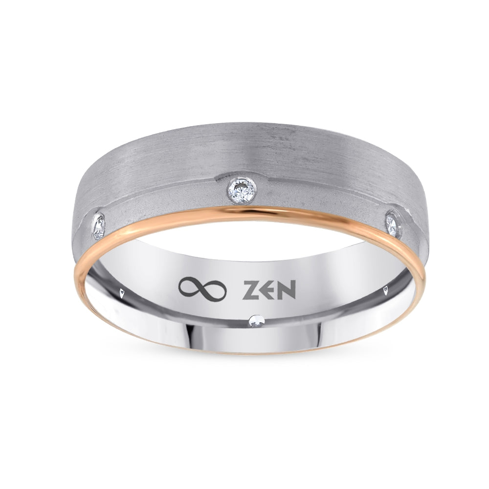 0.08 ct. Moderner Ehering für Damen