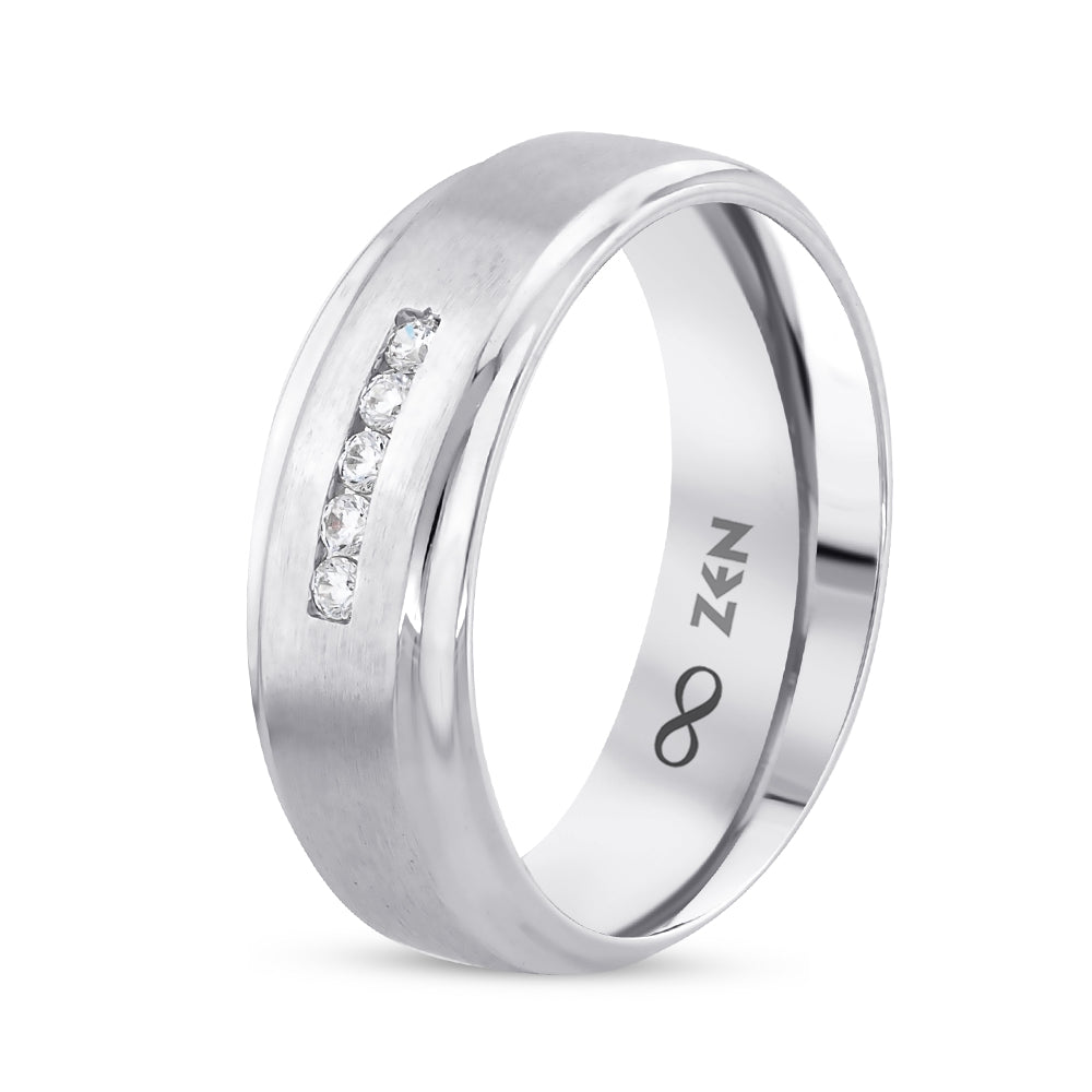 0.06 ct. Moderner Ehering für Damen