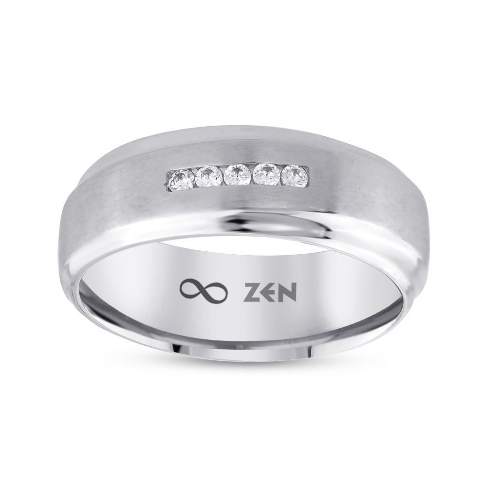 0.06 ct. Moderner Ehering für Damen