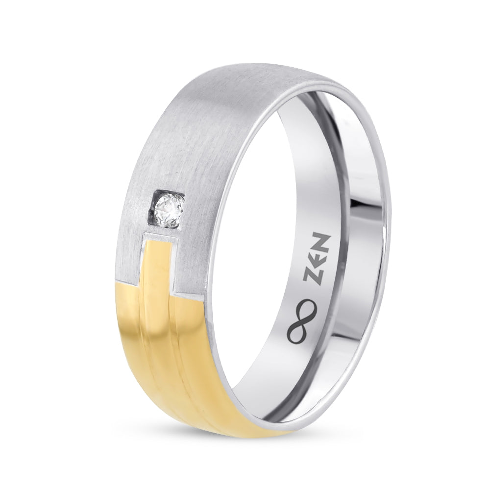 0.03 ct. Moderner Ehering für Damen