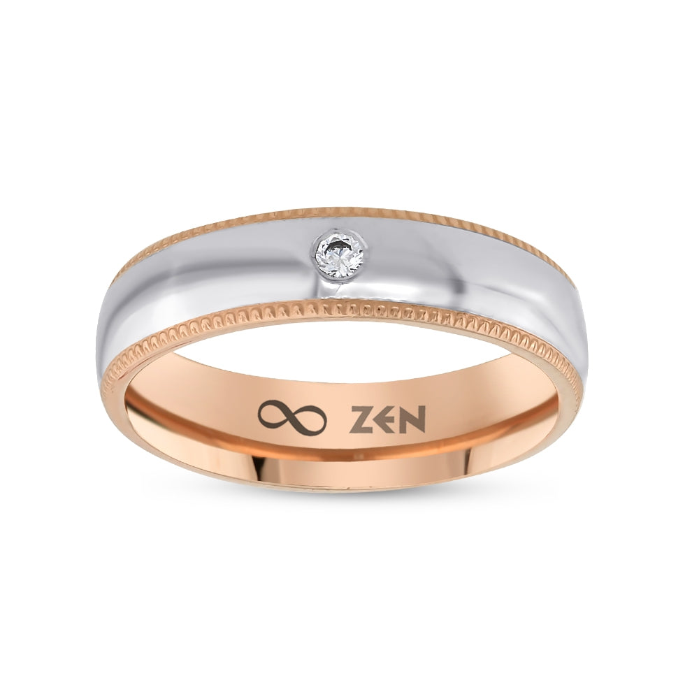 0.03 ct. Moderner Ehering für Damen
