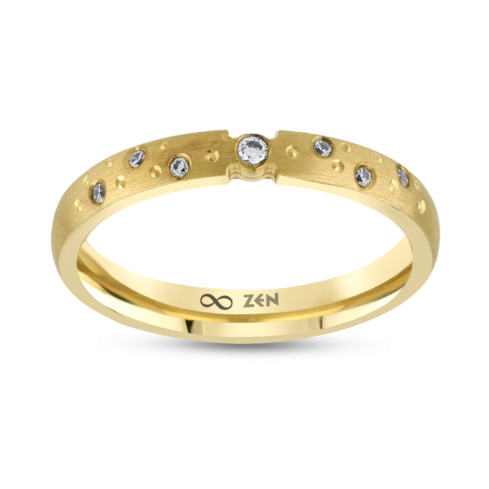 0.05 ct. Moderner Ehering für Damen
