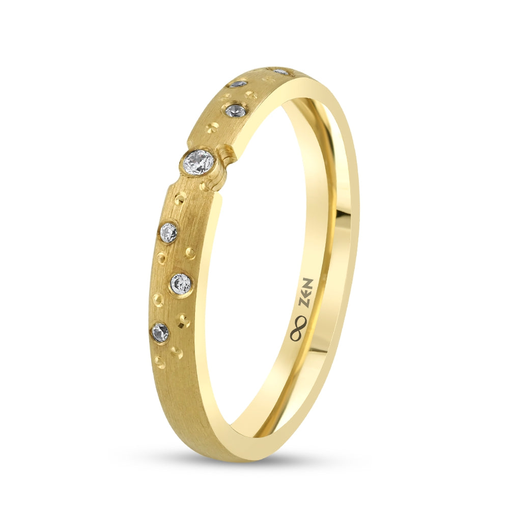 0.05 ct. Moderner Ehering für Damen