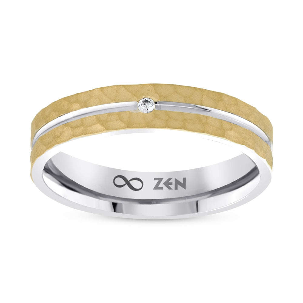 0.01 ct. Moderner Ehering für Damen