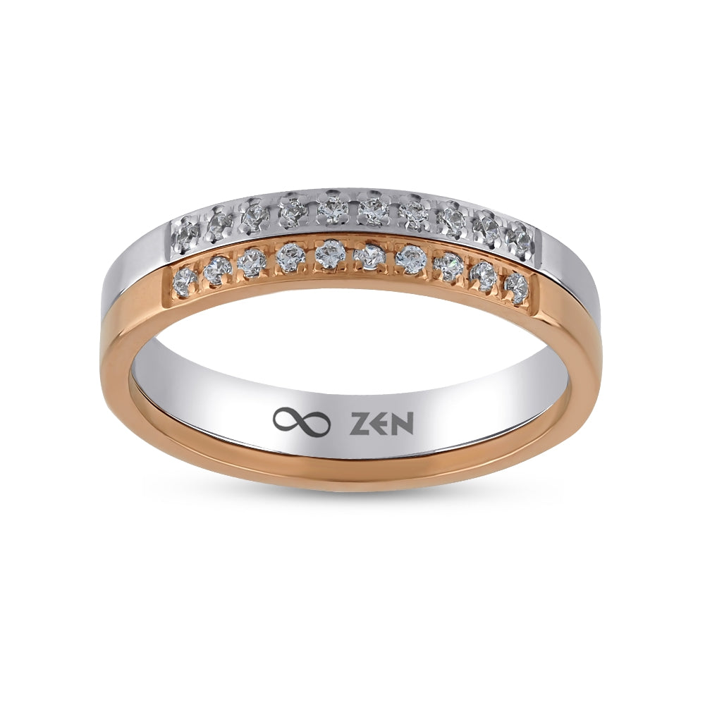 0.16 ct. Moderner Ehering fur Damen