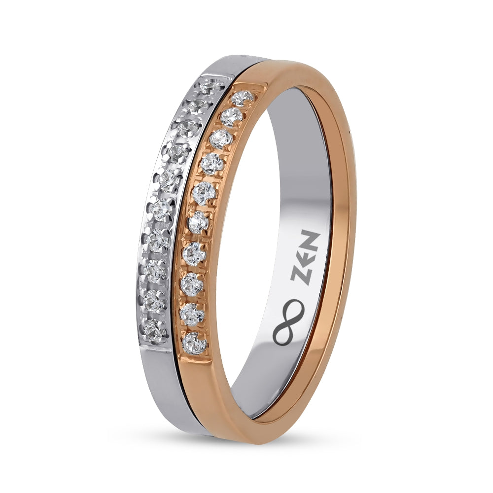 0.16 ct. Moderner Ehering fur Damen
