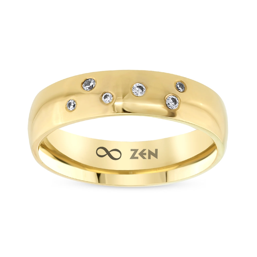 0.09 ct. Moderner Ehering fur Damen