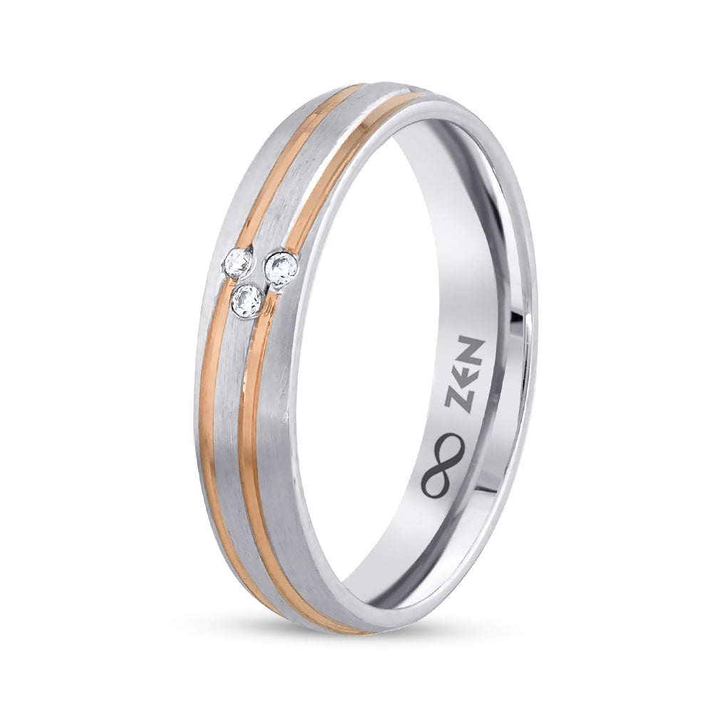 0.02 ct. Moderner Ehering fur Damen