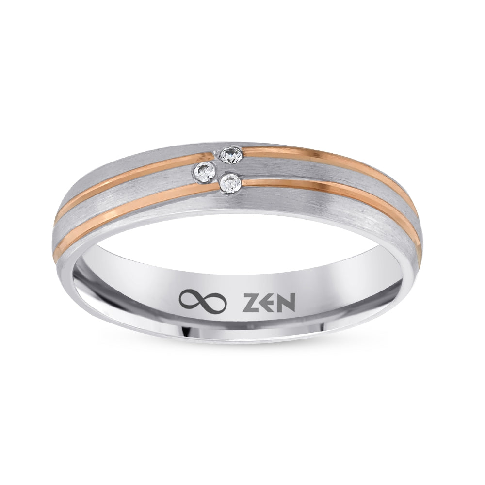 0.02 ct. Moderner Ehering fur Damen