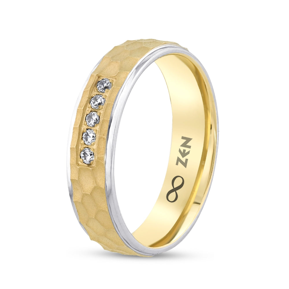 0.07 ct. Moderner Ehering fur Damen