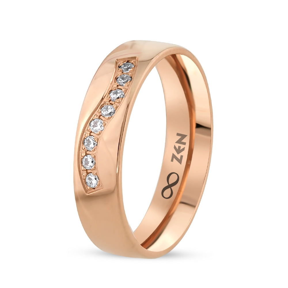 0.11 ct. Moderner Ehering fur Damen