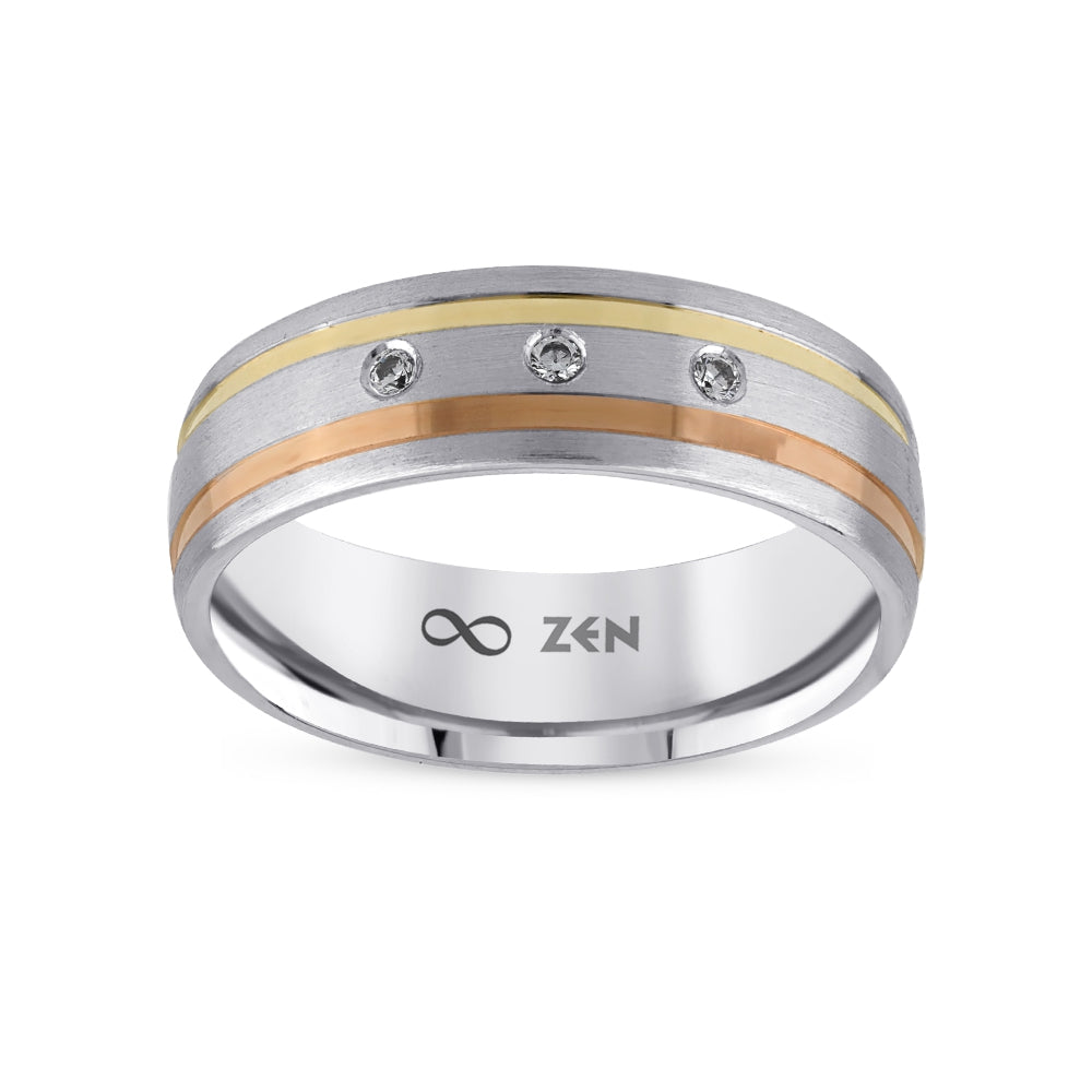 0.03 ct. Moderner Ehering fur Damen