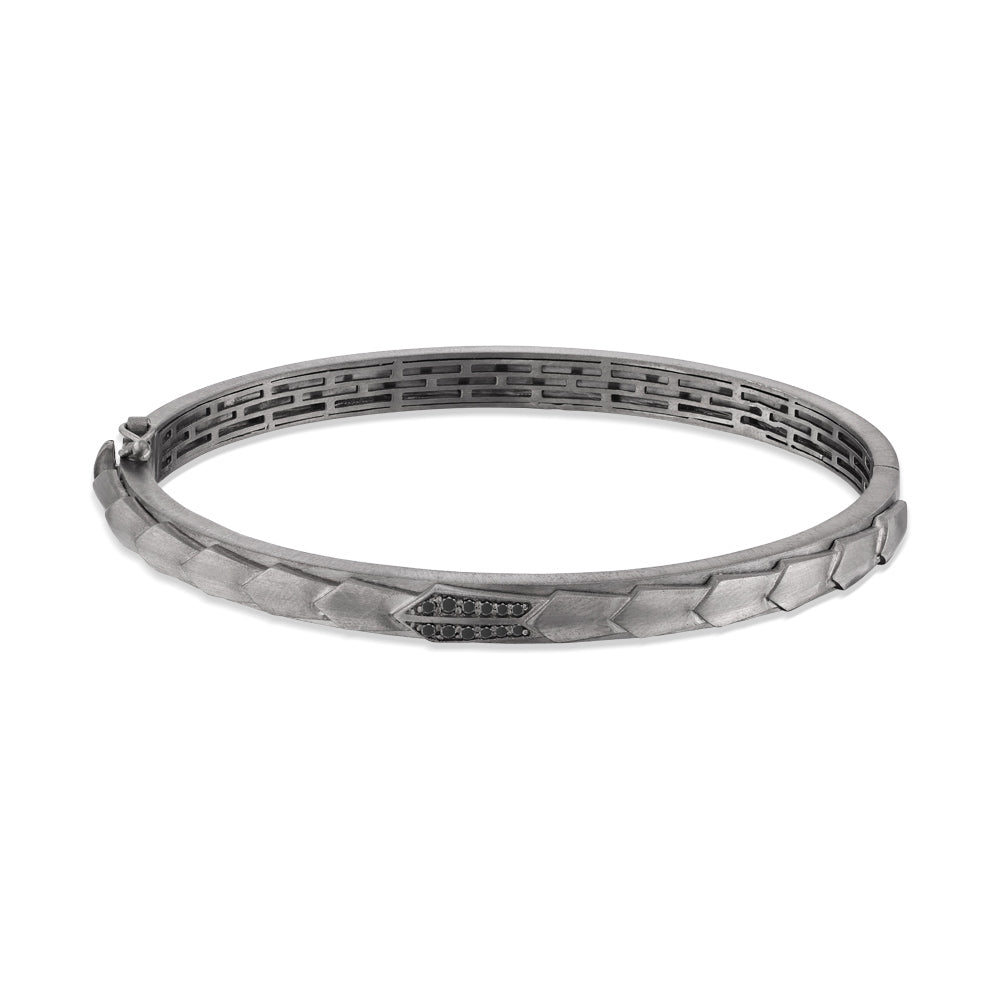 0.15 ct. Herren Silber Diamantarmband