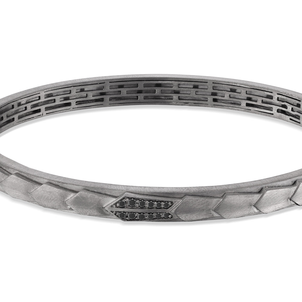0.15 ct. Herren Silber Diamantarmband