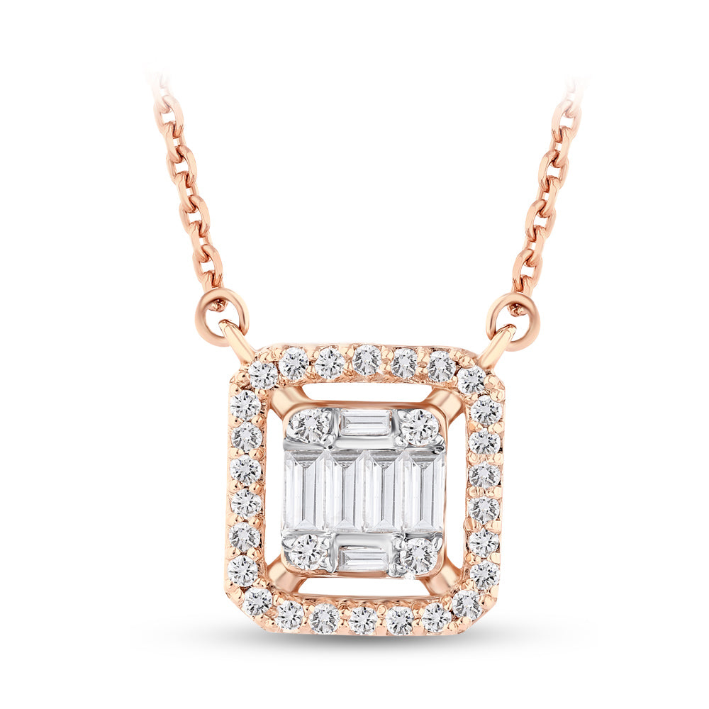 0.30 ct. Baguette Diamond Necklace
