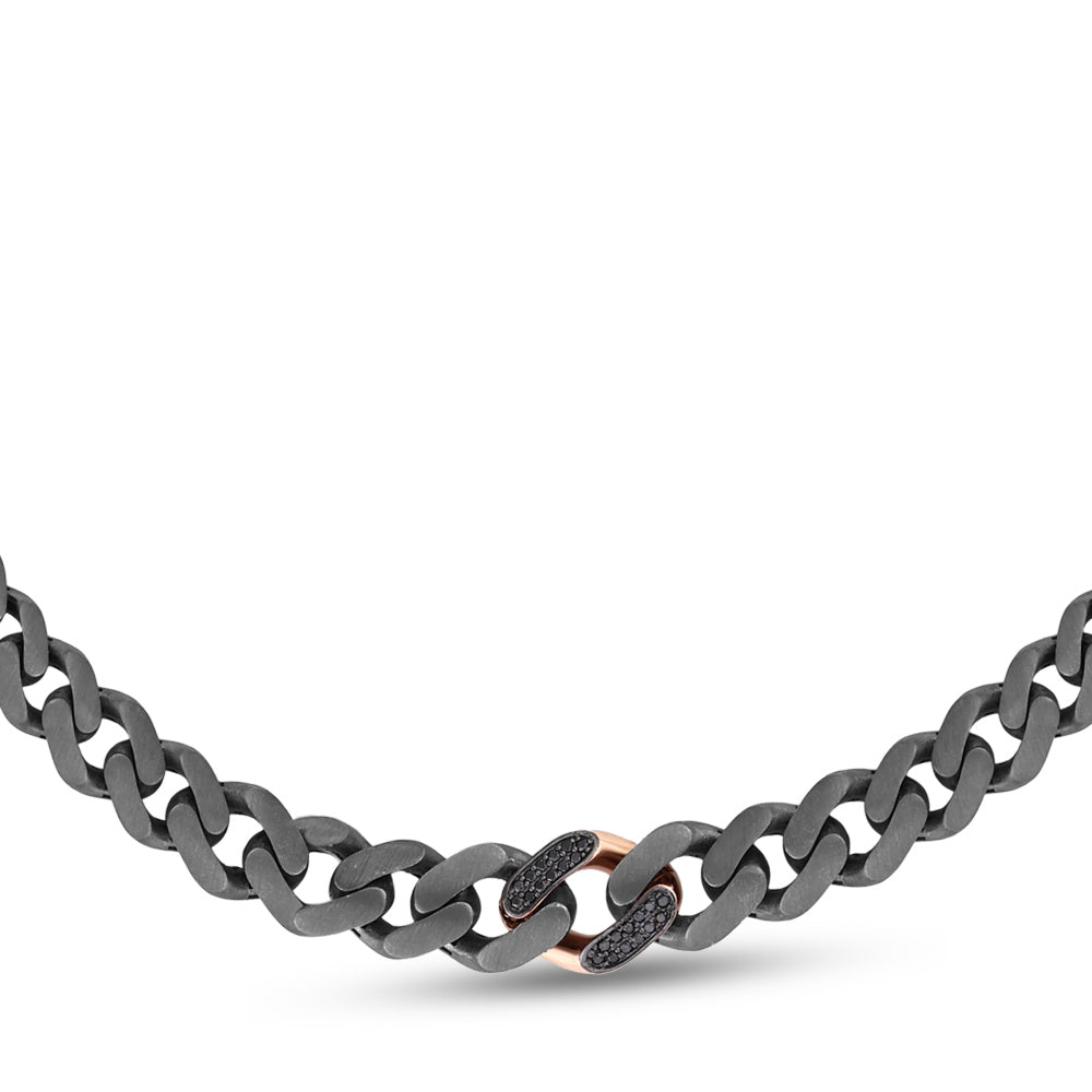 0.46 ct. Silver and Gold Diamond Necklace