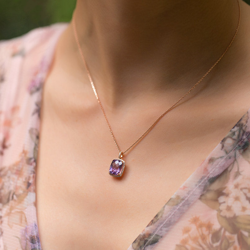 2.50 ct. Amethyst Halskette