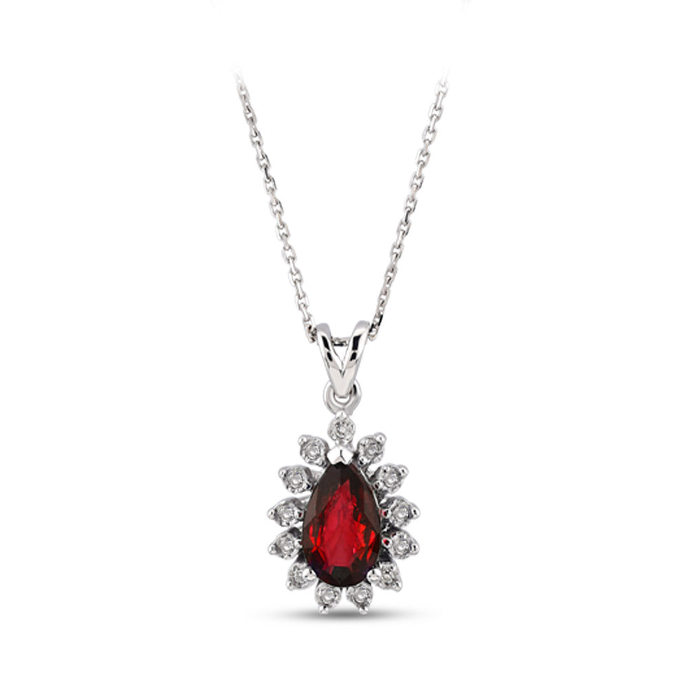 0.52 ct. Rubin Halskette