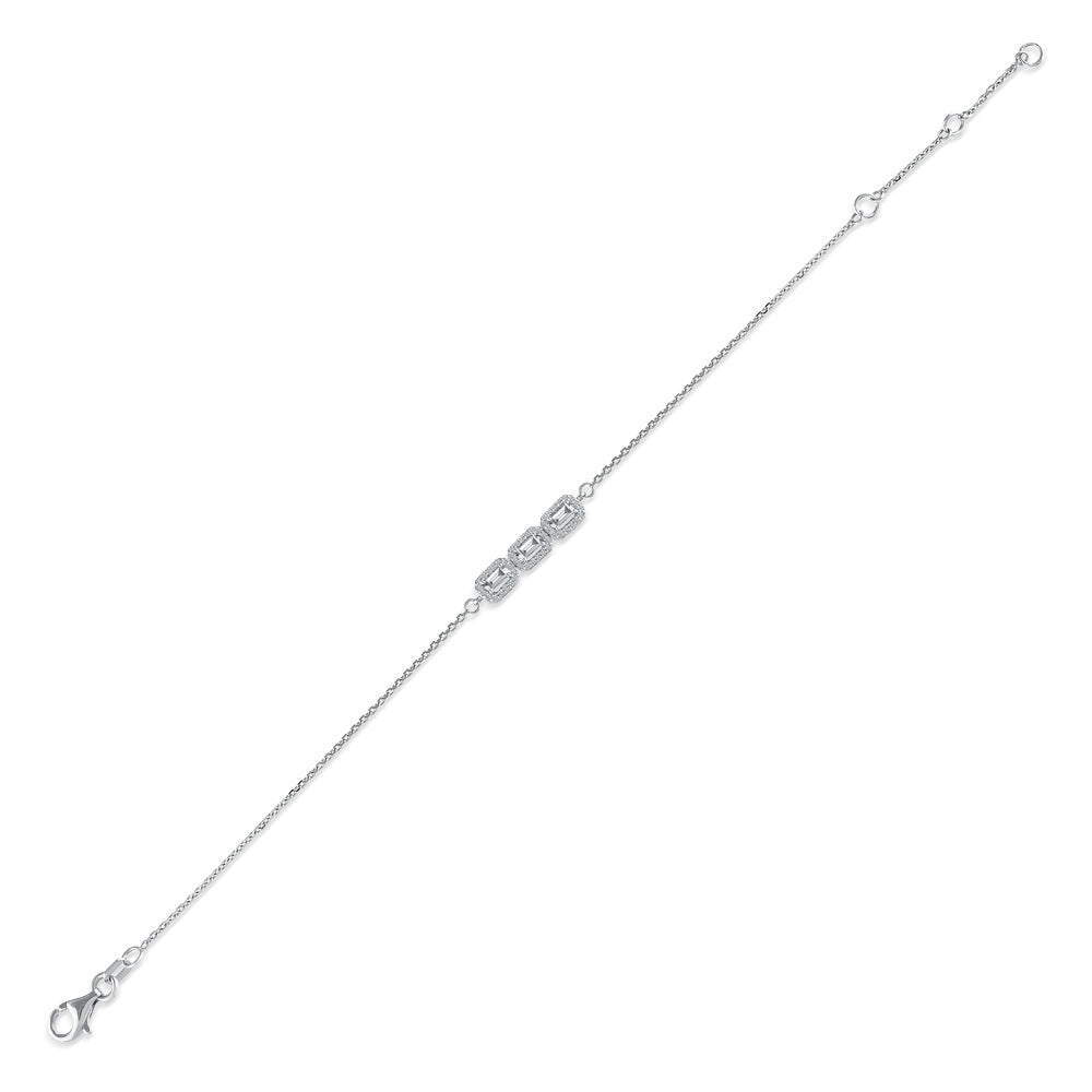 0.23 ct. Baguette Diamantarmband