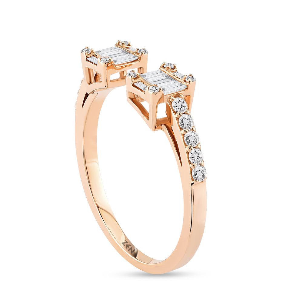 0.48 ct. Baguette Diamantring