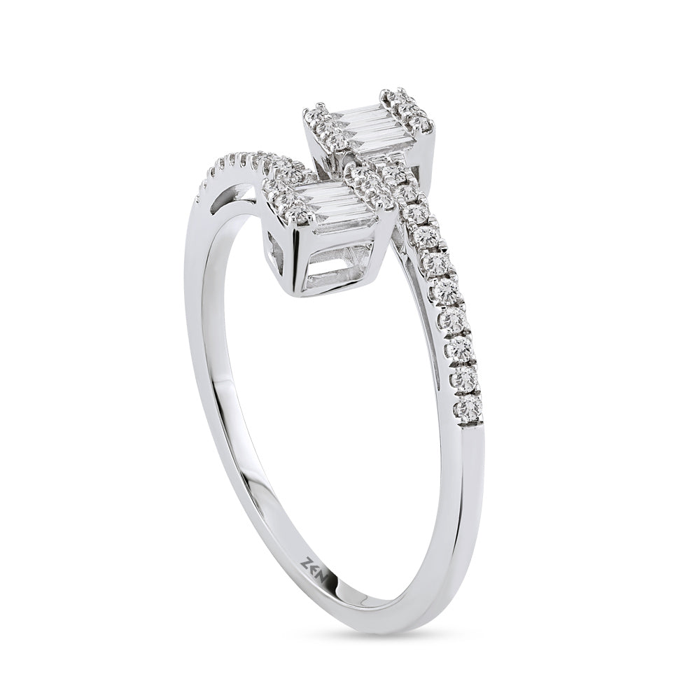 0.34 ct. Baguette Diamantring