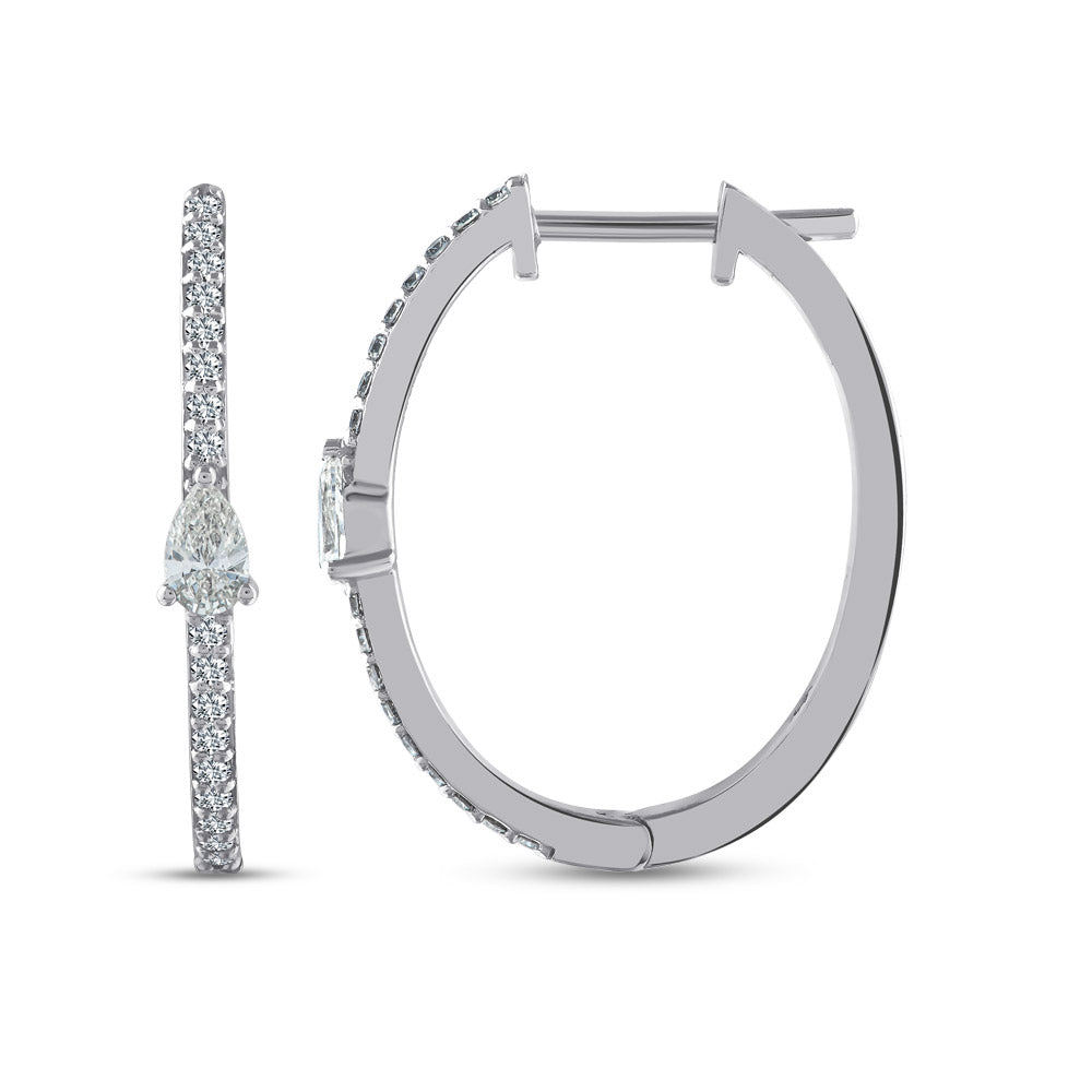 0.51 ct. Creolen Diamant Ohrringe