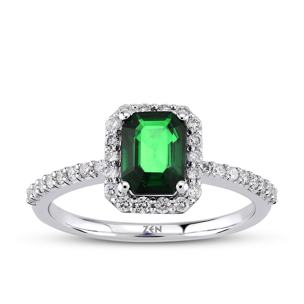 0.62 ct. Smaragd Ring