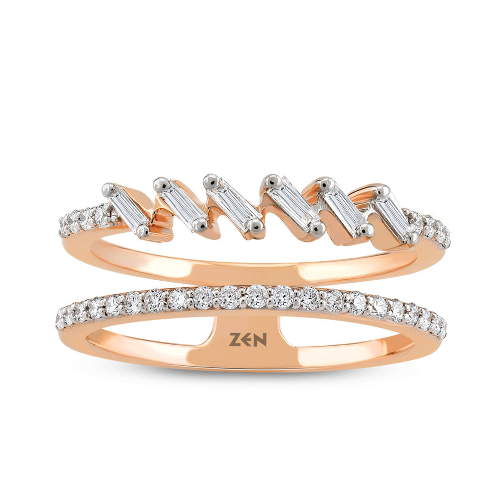 0.31 ct. Baguette Diamantring