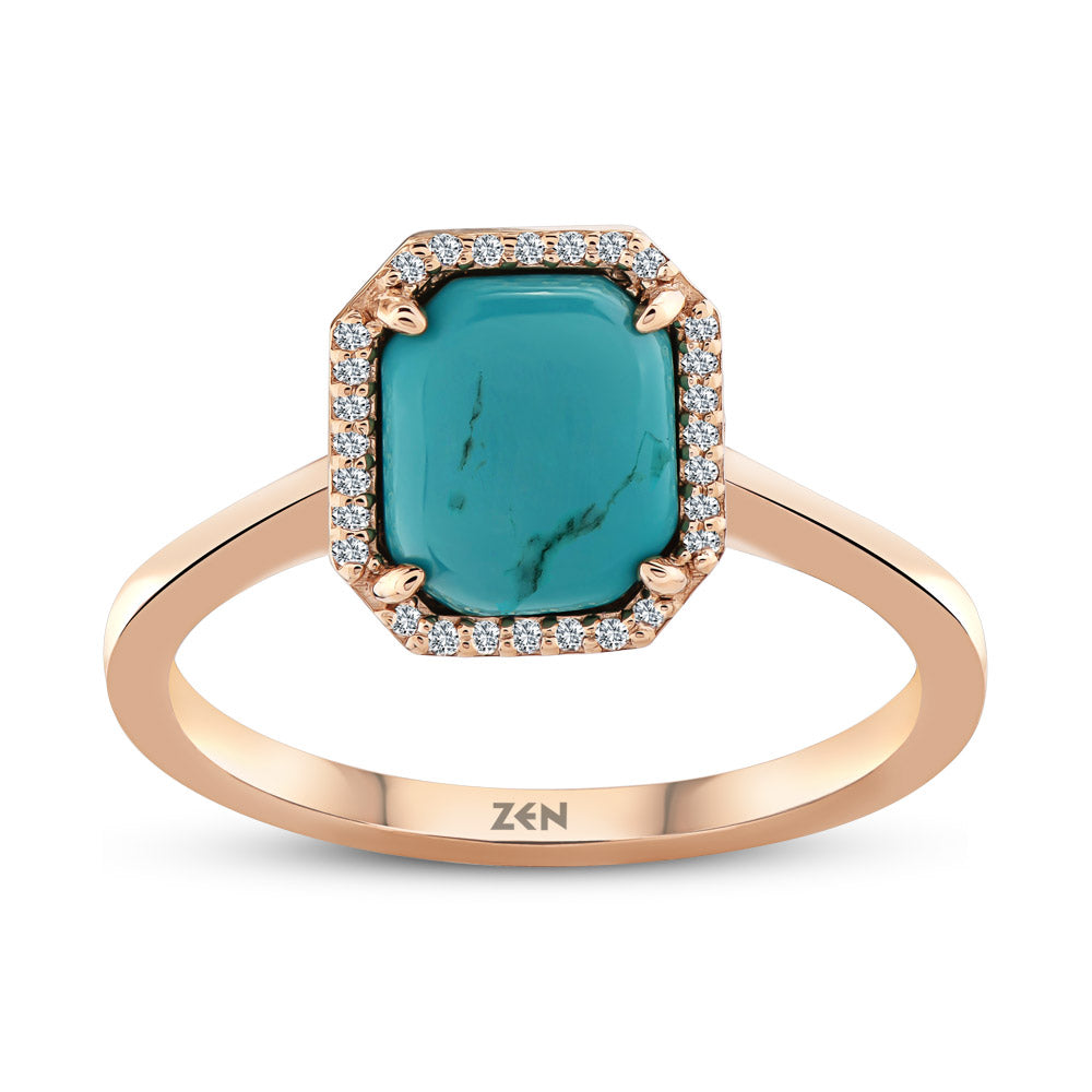 1.06 ct. Türkis Ring