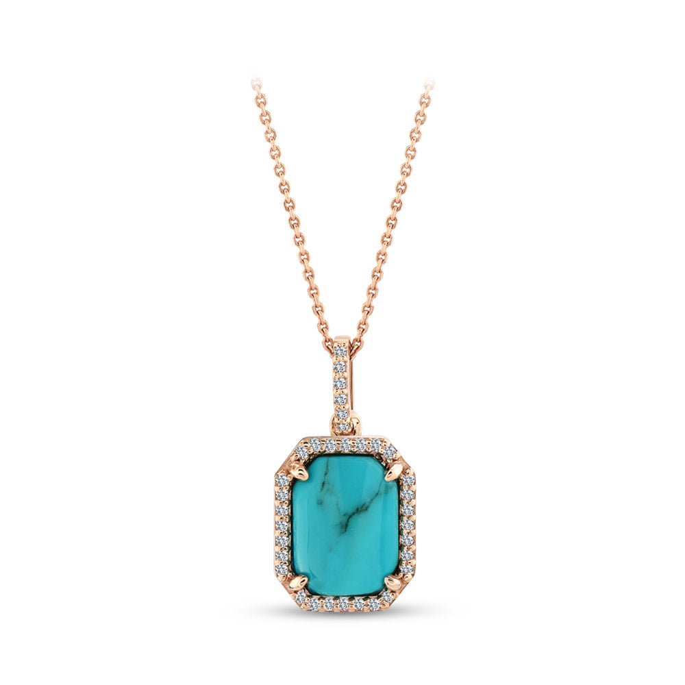 1.07 ct. Türkis Halskette