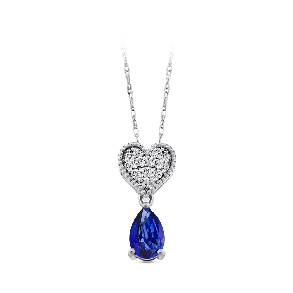 0.41 ct. Saphir Halskette