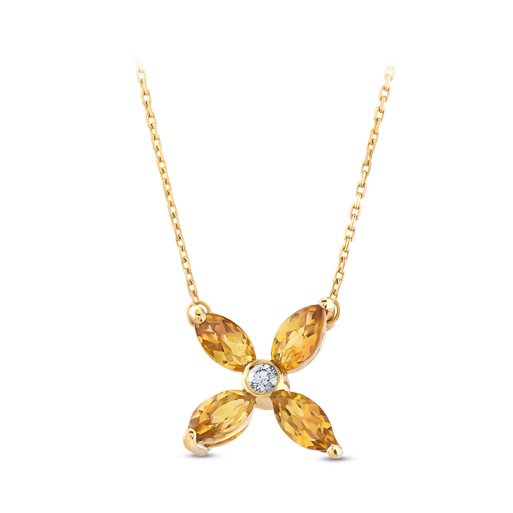0.47 ct. Citrin Halskette