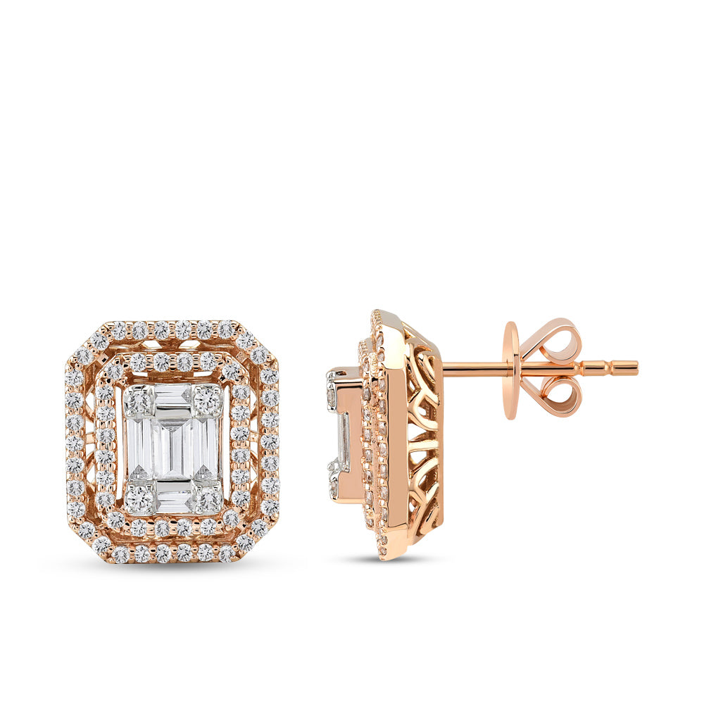 0.83 ct. Baguette Diamond Earrings