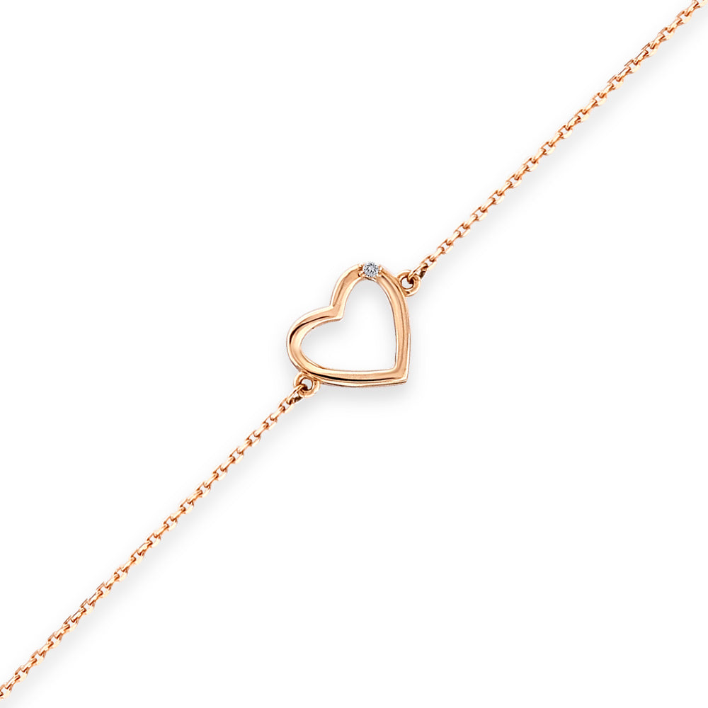 0.01 ct. Herz Diamantarmband