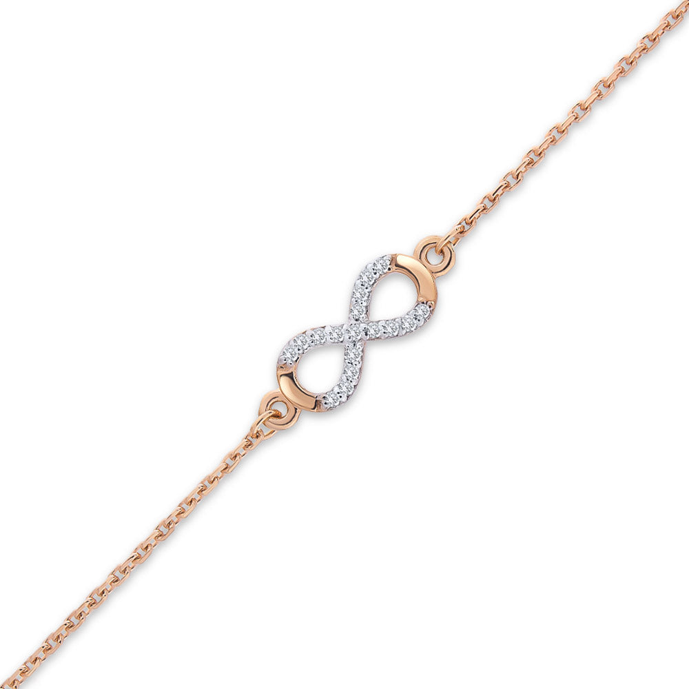 0.04 ct. Unendlichkeit Diamantarmband