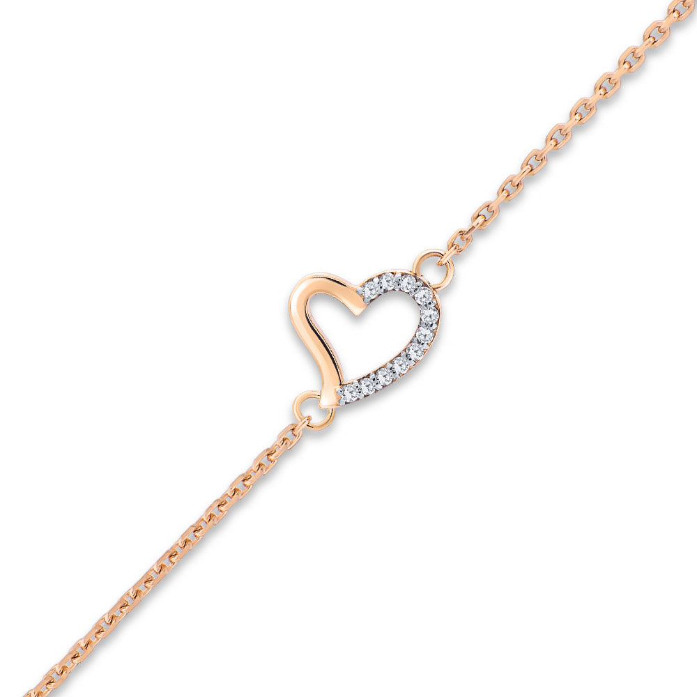 0.03 ct. Herz Diamant Armband
