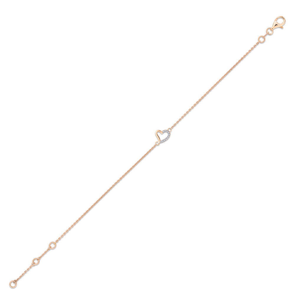 0.03 ct. Herz Diamant Armband