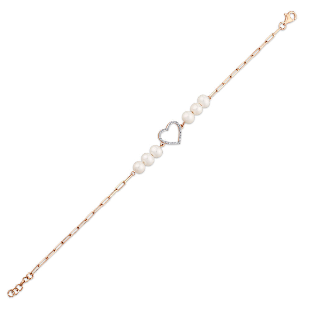 Herz Perlen Armband