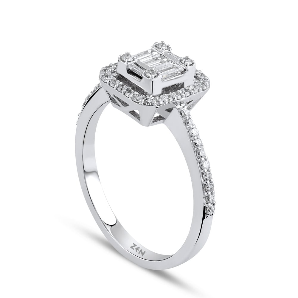 0.38 ct. Baguette Diamantring