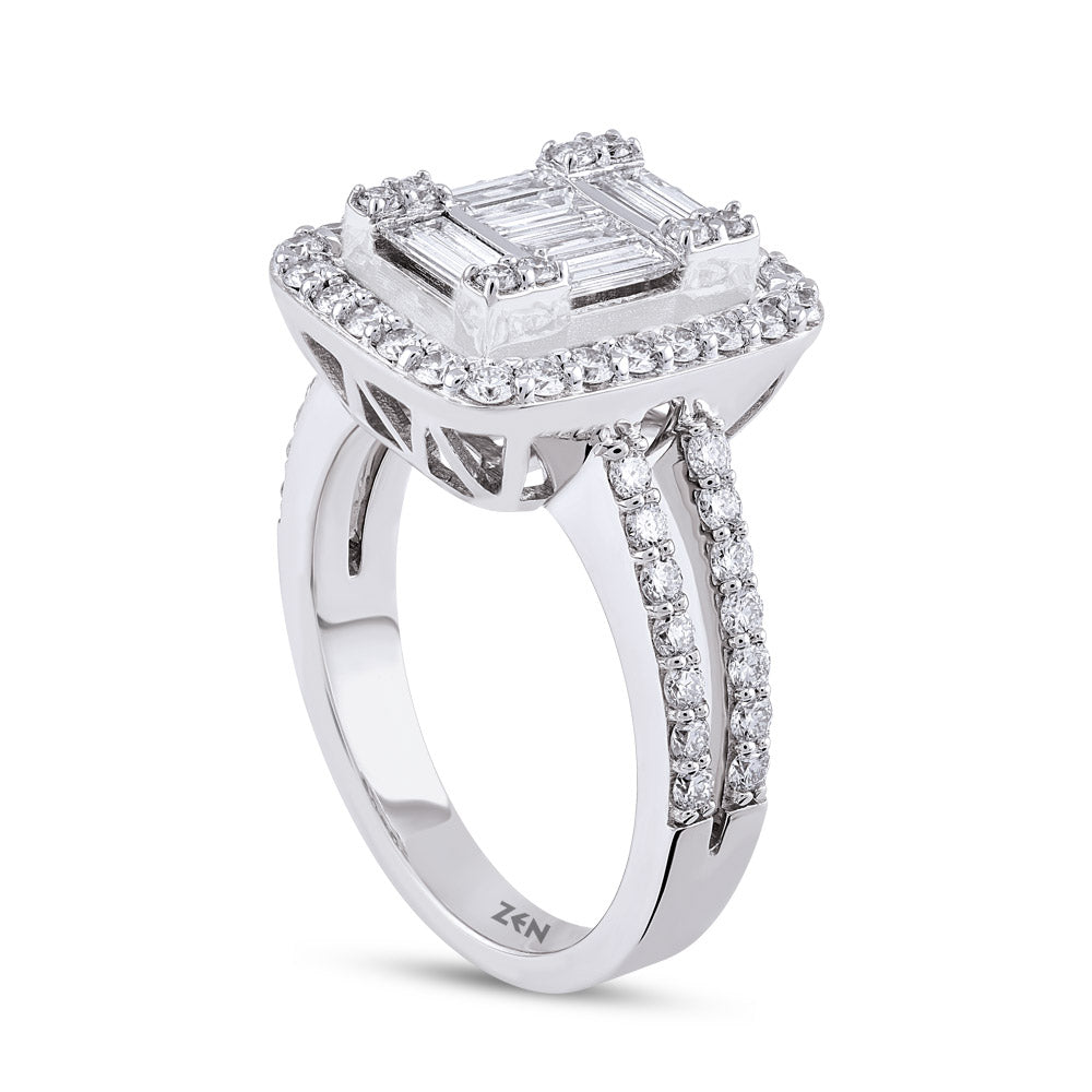 1.00 ct. Baguette Diamantring