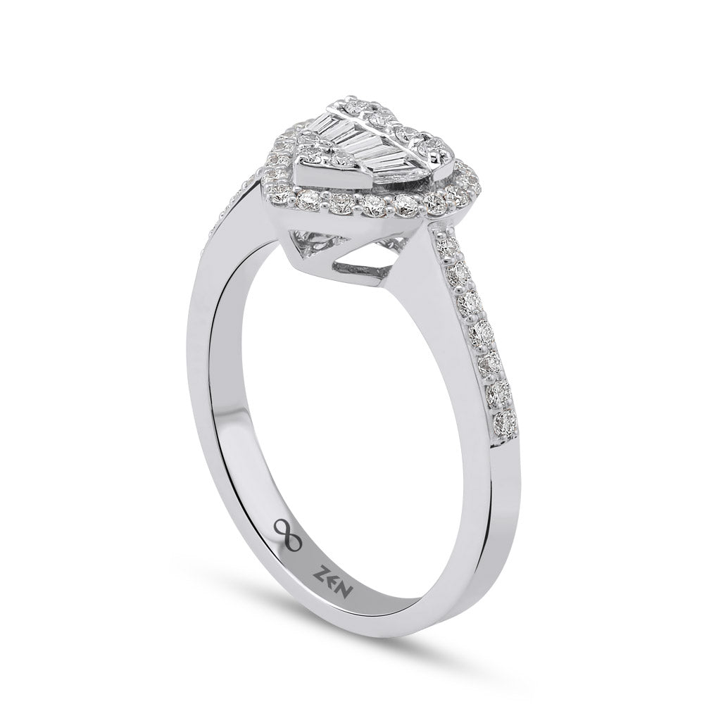 0.34 ct. Baguette Diamantring
