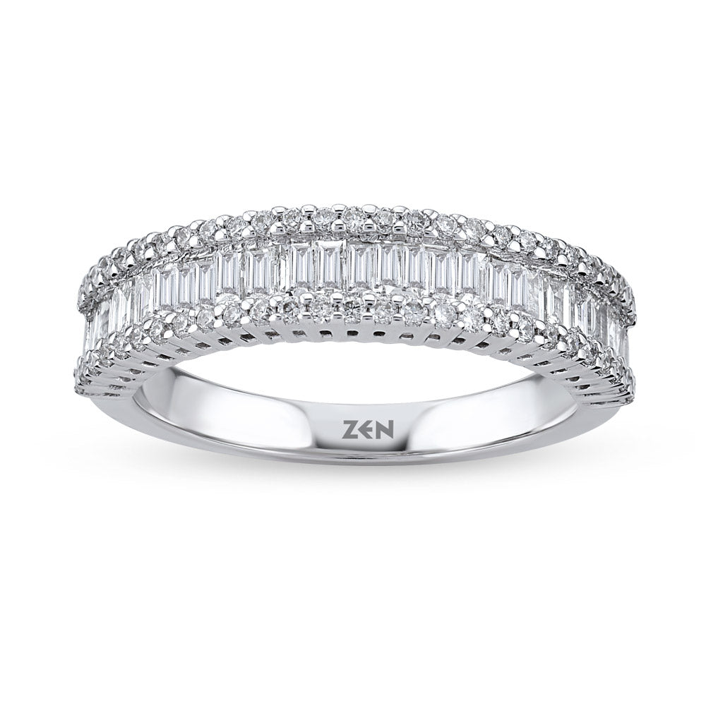 0.88 ct. Baguette Diamantring