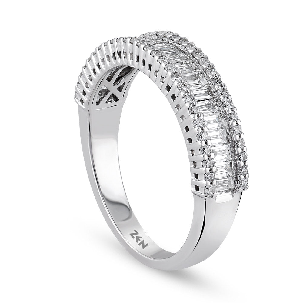 0.88 ct. Baguette Diamantring