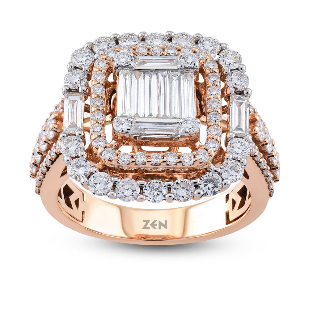 1.77 ct. Baguette Diamantring