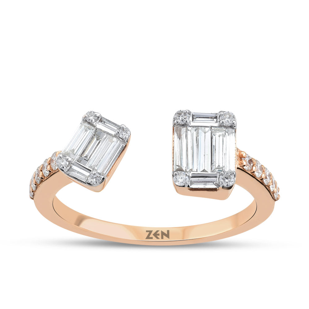 0.40 ct. Baguette Diamantring