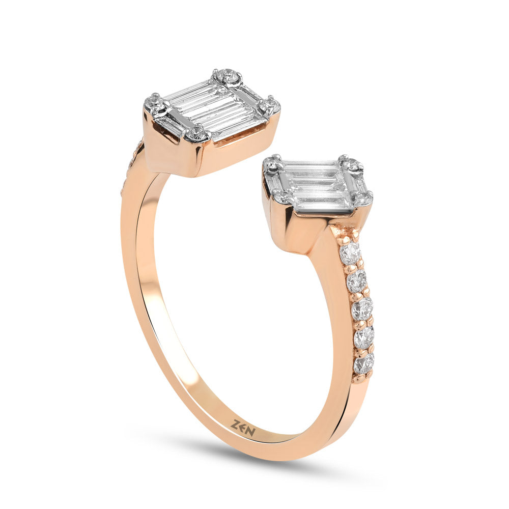 0.40 ct. Baguette Diamantring