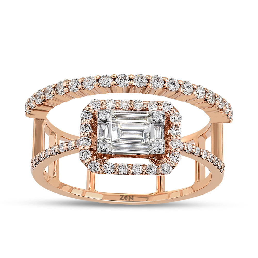 0.59 ct. Duett Baguette Ring