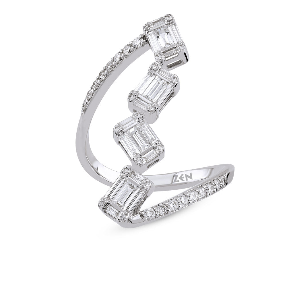 0.70 ct. Baguette Diamantring